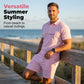 👕☀️ OFFERTA LAMPO SCONTO DEL 50%! Completo da uomo composto da polo e pantaloncini – Tessuto in poliestere traspirante, colletto classico, elastico in vita, 10 colori, taglie dalla S alla 4XL ✨