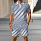 👕☀️ OFFERTA LAMPO SCONTO DEL 50%! Completo da uomo composto da polo e pantaloncini – Tessuto in poliestere traspirante, colletto classico, elastico in vita, 10 colori, taglie dalla S alla 4XL ✨