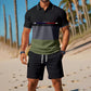 👕☀️ OFFERTA LAMPO SCONTO DEL 50%! Completo da uomo composto da polo e pantaloncini – Tessuto in poliestere traspirante, colletto classico, elastico in vita, 10 colori, taglie dalla S alla 4XL ✨