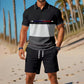 👕☀️ OFFERTA LAMPO SCONTO DEL 50%! Completo da uomo composto da polo e pantaloncini – Tessuto in poliestere traspirante, colletto classico, elastico in vita, 10 colori, taglie dalla S alla 4XL ✨