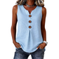 Gilet senza maniche in cotone e lino con scollo a V da donna