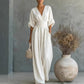 Women's V-Neck High Waist Wide Leg Jumpsuit