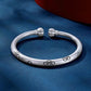 ⌛Offerta a tempo limitato - Bracciale rigido vintage in argento con motivi floreali