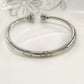 ⌛Offerta a tempo limitato - Bracciale rigido vintage in argento con motivi floreali