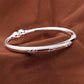 ⌛Offerta a tempo limitato - Bracciale rigido vintage in argento con motivi floreali