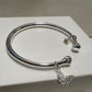 ⌛Offerta a tempo limitato - Bracciale rigido vintage in argento con motivi floreali