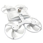Ventilatore a 3 velocità con attacco E27, modello drone, con luce e telecomando.