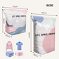 No-Pump Vacuum Storage Bags, Extra Large Space Saver, 3-Second Compression, Airtight Seal, 80% Space Saving, Durable PA+PE, for Clothes & Bedding