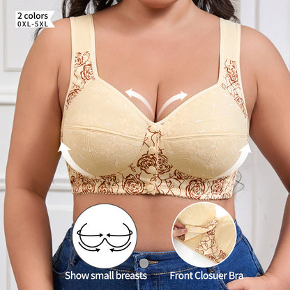 Wire-Free Support Bra with Wide Straps