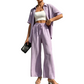 ✨New Arrival✨👖 2-Piece Set with Short Sleeve Top & Flowy Wide-Leg Pants – Perfect for Summer Days