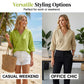 Trending Now✨ Flowy Asymmetrical Wrap Shirt – Breathable Fabric & Flattering V-Neck for All-Day Comfort