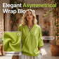 Trending Now✨ Flowy Asymmetrical Wrap Shirt – Breathable Fabric & Flattering V-Neck for All-Day Comfort