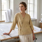 Trending Now✨ Flowy Asymmetrical Wrap Shirt – Breathable Fabric & Flattering V-Neck for All-Day Comfort