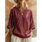 Trending Now✨ Flowy Asymmetrical Wrap Shirt – Breathable Fabric & Flattering V-Neck for All-Day Comfort