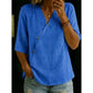 Trending Now✨ Flowy Asymmetrical Wrap Shirt – Breathable Fabric & Flattering V-Neck for All-Day Comfort