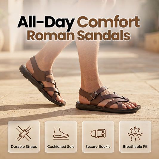 👞 50% OFF NOW! 🏖️ Roman Adjustable Sandals – Barefoot Comfort, Soft Flex Sole & Timeless Style for Summer ✨