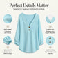 Women's Casual V-Neck 3/4 Sleeve Top