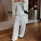 🔥Limited-Time Offer-Women's Off-Shoulder Polka Dot 2-Piece Set