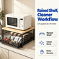 🎉 2026 Sale — Over 33,500 Sold! 🍳 2-Tier Microwave Stand with Slide-Out Drawer – Space Saving Kitchen Countertop Organizer 🗄️✨