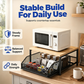 🎉 2026 Sale — Over 33,500 Sold! 🍳 2-Tier Microwave Stand with Slide-Out Drawer – Space Saving Kitchen Countertop Organizer 🗄️✨