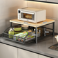 🎉 2026 Sale — Over 33,500 Sold! 🍳 2-Tier Microwave Stand with Slide-Out Drawer – Space Saving Kitchen Countertop Organizer 🗄️✨