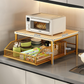 🎉 2026 Sale — Over 33,500 Sold! 🍳 2-Tier Microwave Stand with Slide-Out Drawer – Space Saving Kitchen Countertop Organizer 🗄️✨