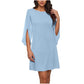 New Arrival✨🌸 Elegant Cape Sleeve Dress in Solid Colors – Breezy & Flattering for Any Occasion
