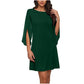 New Arrival✨🌸 Elegant Cape Sleeve Dress in Solid Colors – Breezy & Flattering for Any Occasion