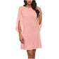 New Arrival✨🌸 Elegant Cape Sleeve Dress in Solid Colors – Breezy & Flattering for Any Occasion