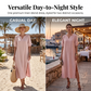 👗 Linen V-Neck Maxi Dress with Side Slits