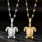 Ocean Sea Turtle Pendant Necklace