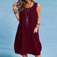 Women's Sleeveless Loose Dress with Pockets