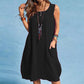 Women's Sleeveless Loose Dress with Pockets