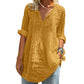 Women's Casual V-Neck Tie Pleated Top