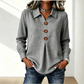 Women's Elegant Lapel Collar Button Top
