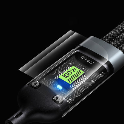 Buy 1 Get 1 Free! Transparent Luminous 3-in-1 Super Fast Charging Cable