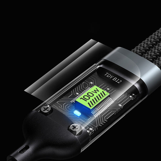 Buy 1 Get 1 Free! Transparent Luminous 3-in-1 Super Fast Charging Cable