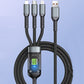 Buy 1 Get 1 Free! Transparent Luminous 3-in-1 Super Fast Charging Cable