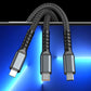 Buy 1 Get 1 Free! Transparent Luminous 3-in-1 Super Fast Charging Cable