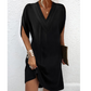 Women's Summer V-Neck Batwing Sleeve Dress