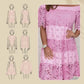 Lace Hollow Patchwork Strapless Dress For Women