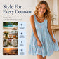 ⌛Limited-Time Offer-Women's Sleeveless O-Neck Tiered Midi Dress