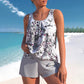 Women's Floral Print Tankini Two-Piece Swimsuit