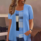 Women's Color-Block Fake Two Piece Top