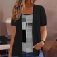 Women's Color-Block Fake Two Piece Top