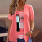 Women's Color-Block Fake Two Piece Top