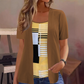 Women's Color-Block Fake Two Piece Top
