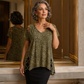 Women's Leopard Print Loose V-Neck T-Shirt