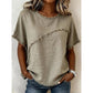 Women’s Summer Top with Raw Edge Paneling