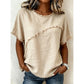 Women’s Summer Top with Raw Edge Paneling